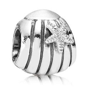 Authentic Retired Sterling Silver Sea Shell S925 Charm